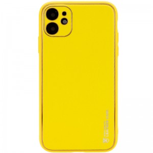Шкіряний чохол Xshield для Apple iPhone 12 (6.1") Жовтий / Yellow