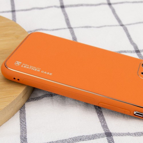 Шкіряний чохол Xshield для Apple iPhone 12 (6.1") Помаранчевий / Apricot