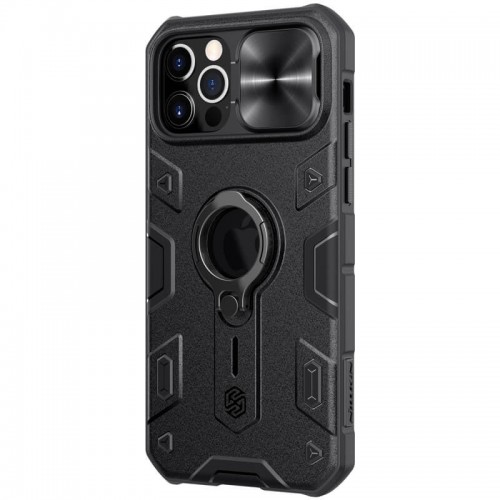 TPU+PC чохол Nillkin CamShield Armor (шторка на камеру) для Apple iPhone 12 Pro Max (6.7") Чорний