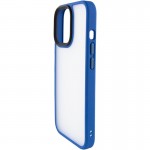 TPU+PC чехол Metal Buttons для Apple iPhone 12 Pro / 12 (6.1") Голубой