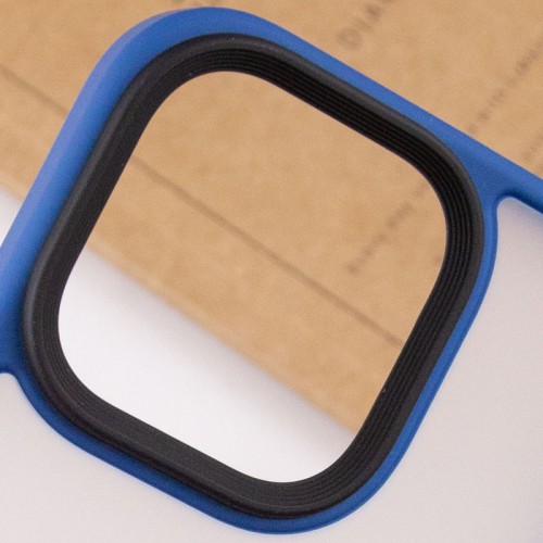 TPU+PC чехол Metal Buttons для Apple iPhone 12 Pro / 12 (6.1") Голубой