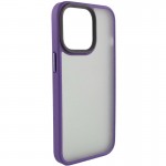 Чехол TPU+PC Metal Buttons для Apple iPhone 12 Pro / 12 (6.1") Тёмно-фиолетовый