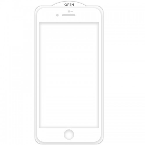Защитное стекло SKLO 5D (тех.пак) для Apple iPhone 7 / 8 / SE (2020) (4.7") Белый / Белая подложка