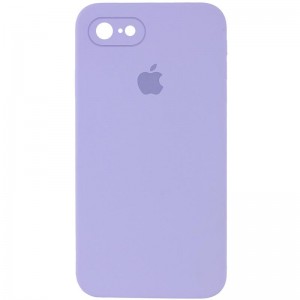 Чехол Silicone Case Square Full Camera Protective (AA) для Apple iPhone 6/6s (4.7") Сиреневый / Dasheen