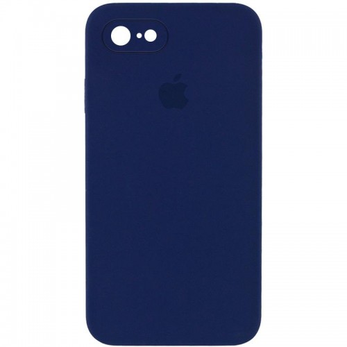 Чехол Silicone Case Square Full Camera Protective (AA) для Apple iPhone 6/6s (4.7") Тёмно-синий / Midnight blue