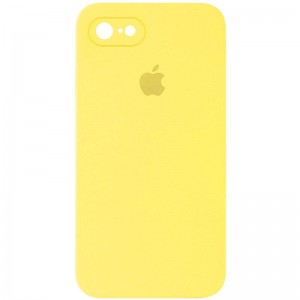 Чехол Silicone Case Square Full Camera Protective (AA) для Apple iPhone 6/6s (4.7") Жёлтый / Yellow