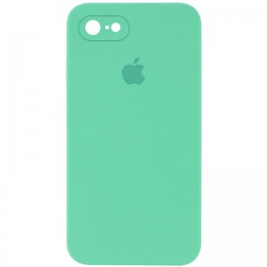 Чехол Silicone Case Square Full Camera Protective (AA) для Apple iPhone 6/6s (4.7") Зелёный / Spearmint