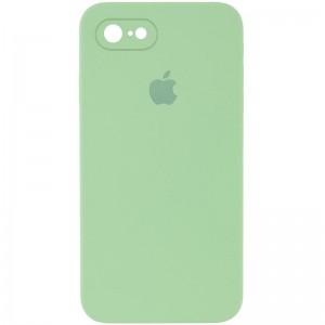 Чехол Silicone Case Square Full Camera Protective (AA) для Apple iPhone 6/6s (4.7") Мятный / Mint