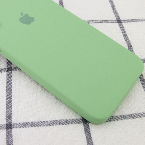 Чехол Silicone Case Square Full Camera Protective (AA) для Apple iPhone 6/6s (4.7") Мятный / Mint