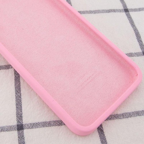Чехол Silicone Case Square Full Camera Protective (AA) для Apple iPhone 6/6s (4.7") Розовый / Светло-розовый