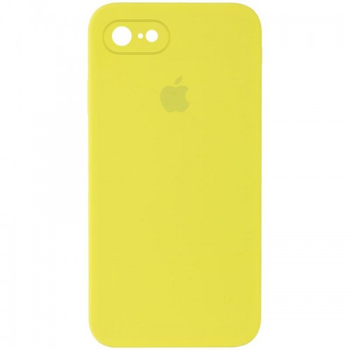 Чехол Silicone Case Square Full Camera Protective (AA) для Apple iPhone 6/6s (4.7") Жёлтый / Bright Yellow
