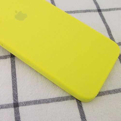 Чехол Silicone Case Square Full Camera Protective (AA) для Apple iPhone 6/6s (4.7") Жёлтый / Bright Yellow