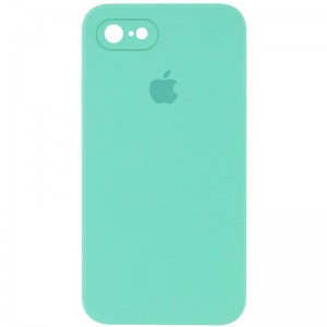 Чехол Silicone Case Square Full Camera Protective (AA) для Apple iPhone 6/6s (4.7") Бирюзовый / Turquoise