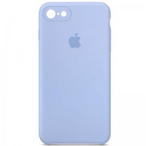 Чохол Silicone Case Square Full Camera Protective (AA) для Apple iPhone 7/8/SE (2020) (4.7") Блакитний / Lilac Blue