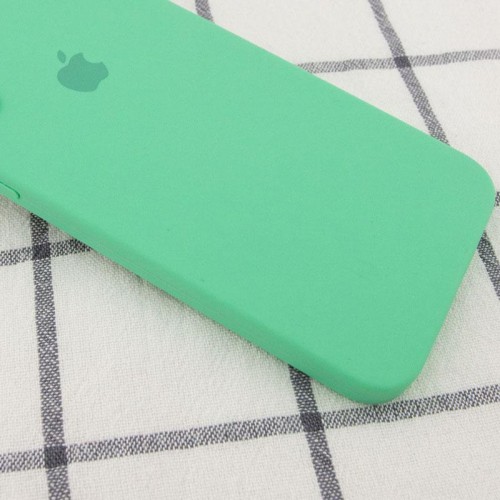 Чохол Silicone Case Square Full Camera Protective (AA) для Apple iPhone 7/8/SE (2020) (4.7") Зелений / Spearmint