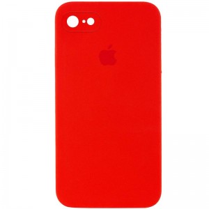Чохол Silicone Case Square Full Camera Protective (AA) для Apple iPhone 7/8/SE (2020) (4.7") Червоний / Red