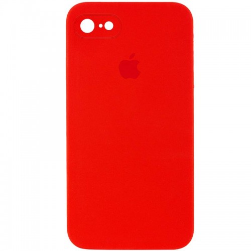Чехол Silicone Case Square Full Camera Protective (AA) для Apple iPhone 7/8/SE (2020) (4.7") Красный / Red