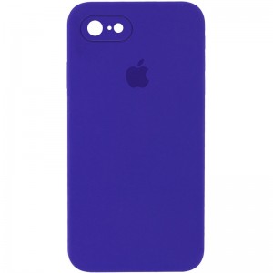 Чохол Silicone Case Square Full Camera Protective (AA) для Apple iPhone 7/8/SE (2020) (4.7") Фіолетовий / Ultra Violet