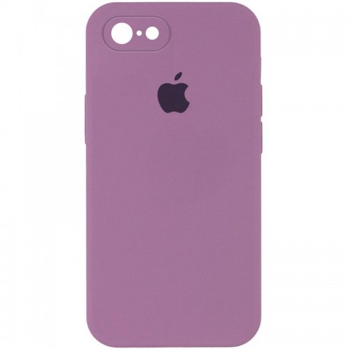 Чохол Silicone Case Square Full Camera Protective (AA) для Apple iPhone 7/8/SE (2020) (4.7") Ліловий / Lilac Pride