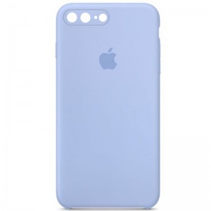 Чохол Silicone Case Square Full Camera Protective (AA) для Apple iPhone 7 plus/8 plus (5.5") Блакитний / Lilac Blue