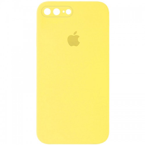 Чохол Silicone Case Square Full Camera Protective (AA) для Apple iPhone 7 plus/8 plus (5.5") Жовтий / Yellow