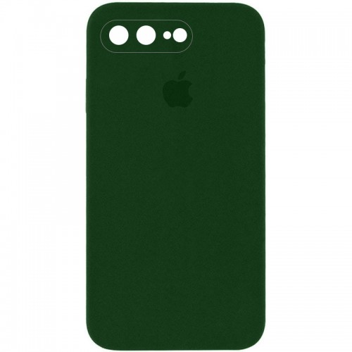 Чохол Silicone Case Square Full Camera Protective (AA) для Apple iPhone 7 plus/8 plus (5.5") Зелений / Army green