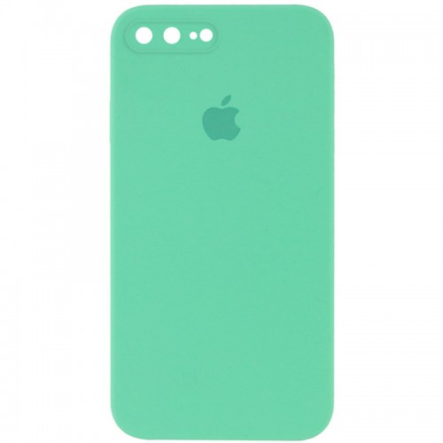 Чохол Silicone Case Square Full Camera Protective (AA) для Apple iPhone 7 plus/8 plus (5.5") Зелений / Spearmint