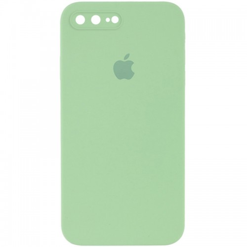 Чохол Silicone Case Square Full Camera Protective (AA) для Apple iPhone 7 plus/8 plus (5.5") М'ятний / Mint