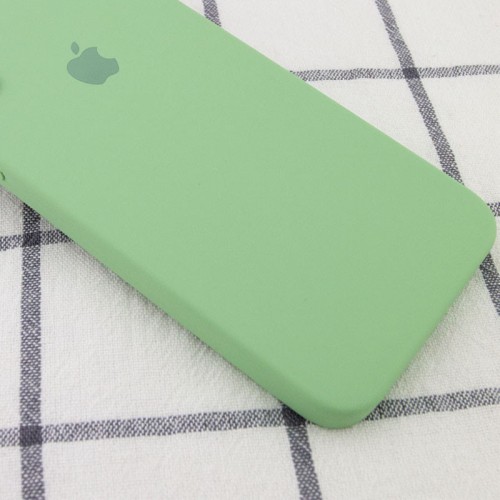 Чохол Silicone Case Square Full Camera Protective (AA) для Apple iPhone 7 plus/8 plus (5.5") М'ятний / Mint