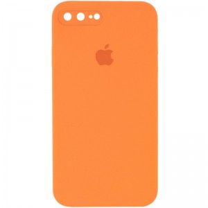 Чохол Silicone Case Square Full Camera Protective (AA) для Apple iPhone 7 plus/8 plus (5.5") Помаранчевий / Papaya