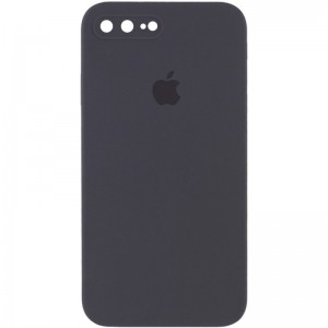 Чохол Silicone Case Square Full Camera Protective (AA) для Apple iPhone 7 plus/8 plus (5.5") Сірий / Dark Gray