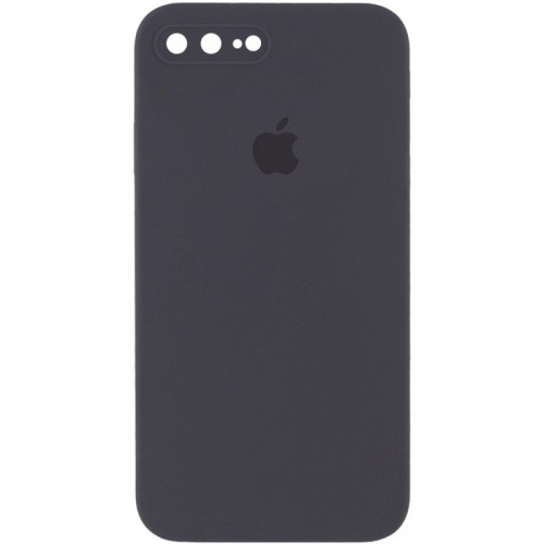Чохол Silicone Case Square Full Camera Protective (AA) для Apple iPhone 7 plus/8 plus (5.5") Сірий / Dark Gray