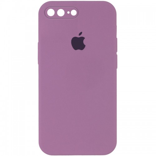 Чохол Silicone Case Square Full Camera Protective (AA) для Apple iPhone 7 plus/8 plus (5.5") Ліловий / Lilac Pride