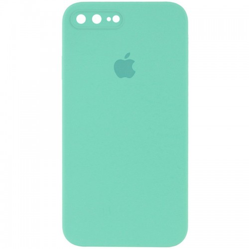 Чохол Silicone Case Square Full Camera Protective (AA) для Apple iPhone 7 plus/8 plus (5.5") Бірюзовий / Turquoise