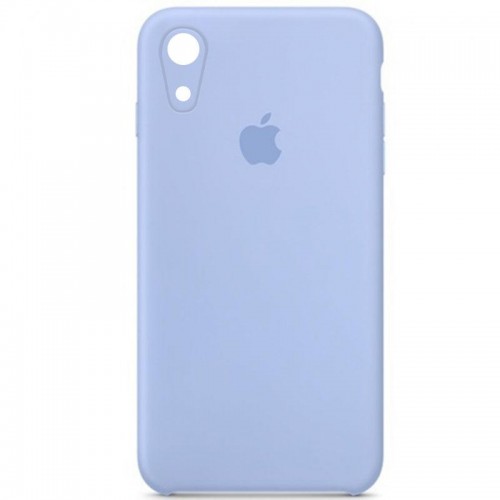 Чехол Silicone Case Square Full Camera Protective (AA) для Apple iPhone XR (6.1") Голубой / Lilac Blue