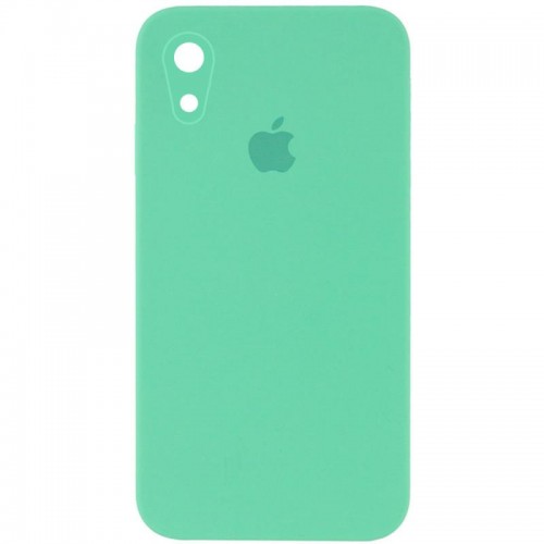 Чехол Silicone Case Square Full Camera Protective (AA) для Apple iPhone XR (6.1") Зелёный / Мятный