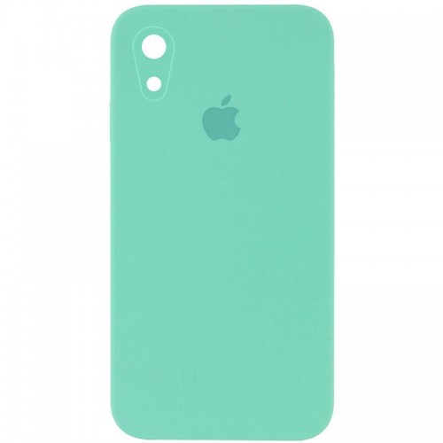 Чохол Silicone Case Square Full Camera Protective (AA) для Apple iPhone XR (6.1") Бірюзовий / Turquoise