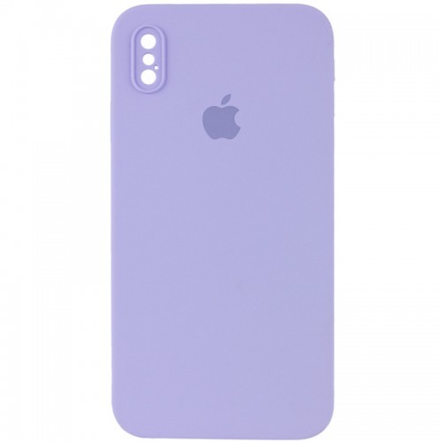 Чохол Silicone Case Square Full Camera Protective (AA) для Apple iPhone XS Max (6.5") Бузковий / Dasheen