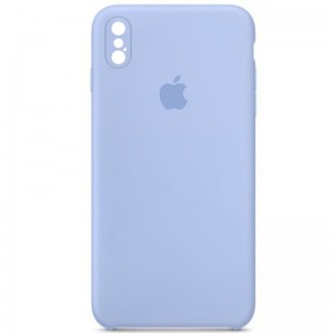 Чохол Silicone Case Square Full Camera Protective (AA) для Apple iPhone XS Max (6.5") Блакитний / Lilac Blue