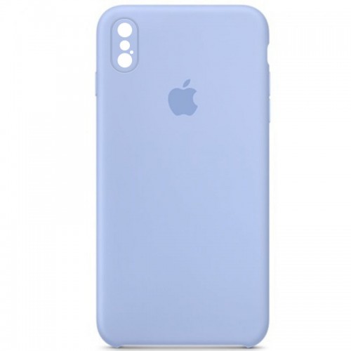 Чохол Silicone Case Square Full Camera Protective (AA) для Apple iPhone XS Max (6.5") Блакитний / Lilac Blue