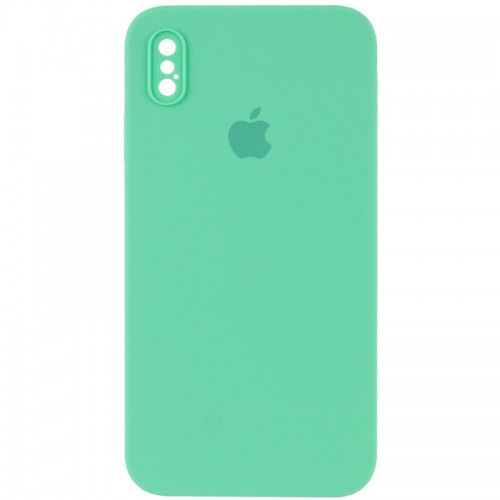 Чохол Silicone Case Square Full Camera Protective (AA) для Apple iPhone XS Max (6.5") Зелений / Spearmint