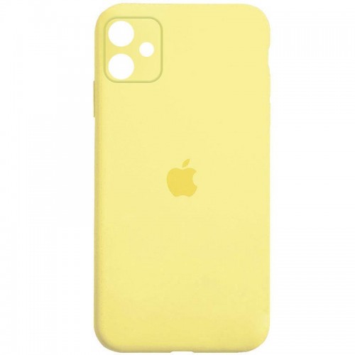Чехол Silicone Case Square Full Camera Protective (AA) для Apple iPhone 11 (6.1") Жёлтый / Yellow