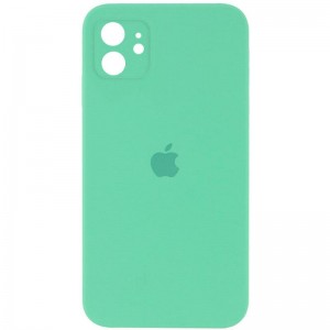 Чехол Silicone Case Square Full Camera Protective (AA) для Apple iPhone 11 (6.1") Зеленый / Spearmint