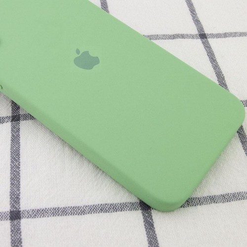Чохол Silicone Case Square Full Camera Protective (AA) для Apple iPhone 11 (6.1") М'ятний / Mint
