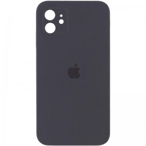 Чохол Silicone Case Square Full Camera Protective (AA) для Apple iPhone 11 (6.1") Сірий / Dark Gray