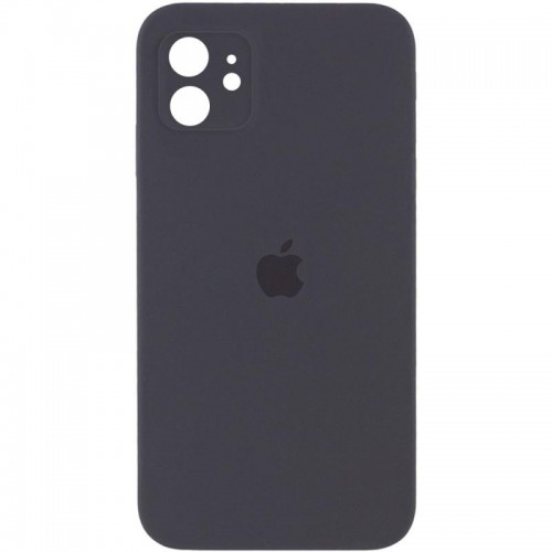 Чохол Silicone Case Square Full Camera Protective (AA) для Apple iPhone 11 (6.1") Сірий / Dark Gray