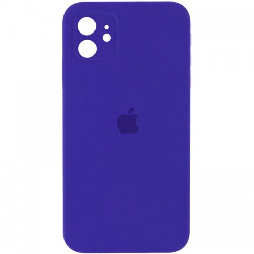 Чохол Silicone Case Square Full Camera Protective (AA) для Apple iPhone 11 (6.1") Фіолетовий / Ultra Violet