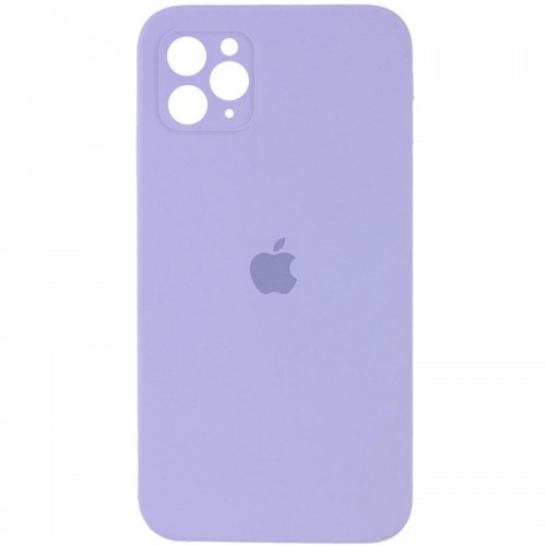 Чохол Silicone Case Square Full Camera Protective (AA) для Apple iPhone 11 Pro (5.8") Бузковий / Dasheen