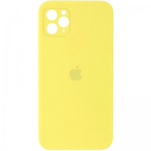 Чохол Silicone Case Square Full Camera Protective (AA) для Apple iPhone 11 Pro (5.8") Жовтий / Yellow