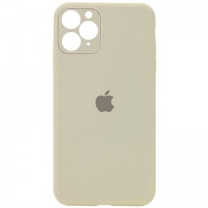 Чохол Silicone Case Square Full Camera Protective (AA) для Apple iPhone 11 Pro (5.8") Бежевий / Antique White